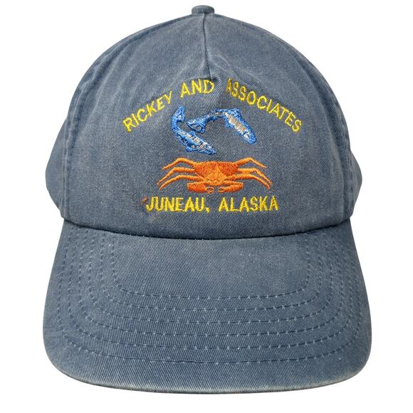 Rickey And Associates Juneau Alaska Slideback Hat Blue One Size North Star - Picture 1 of 9